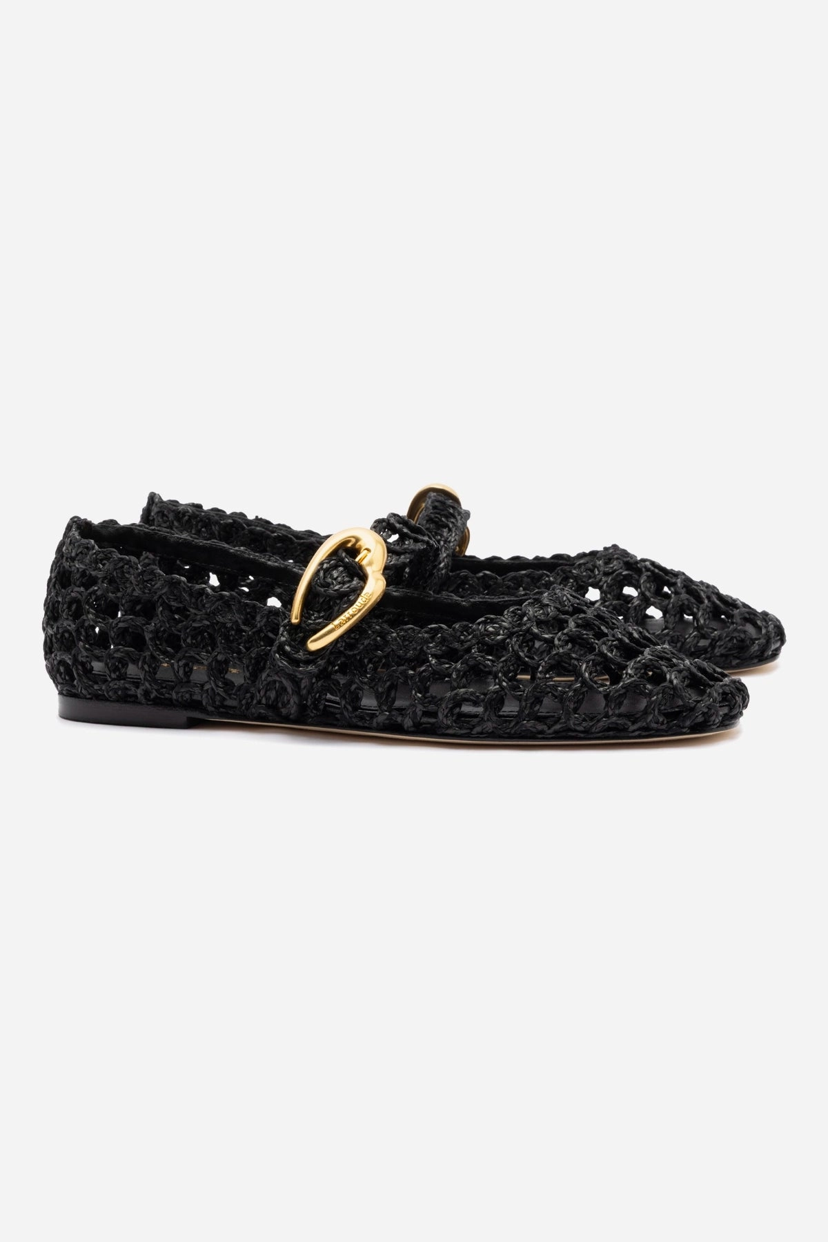 Verona Macrame In Black Embroidered Raffia Padded