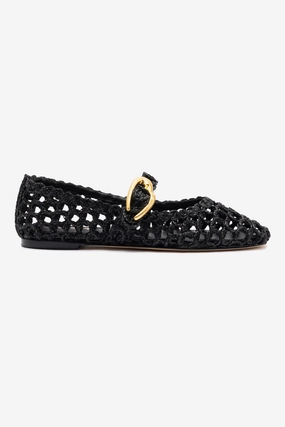 Verona Macrame In Black Embroidered Raffia Block Stroll Urban Day