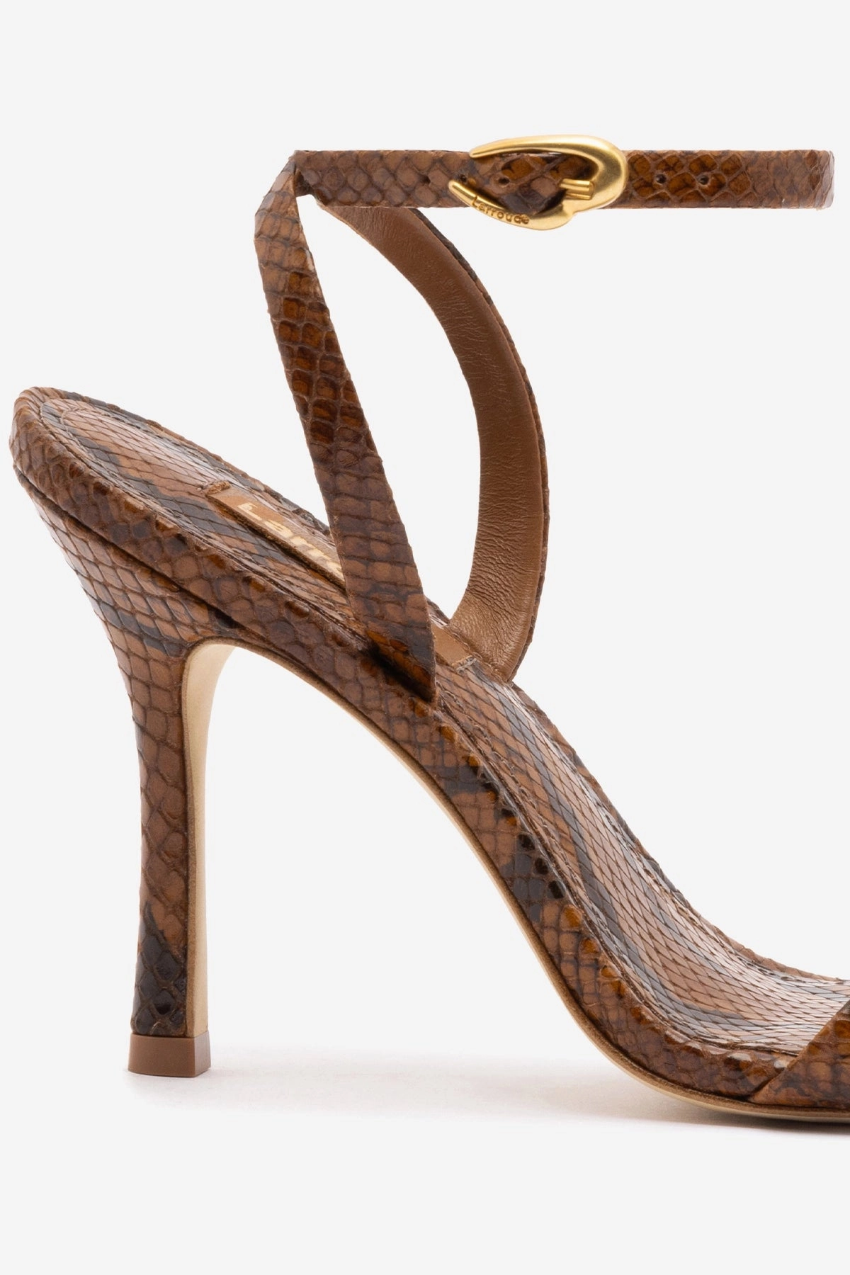 Summer Ready Reinforced Heel Support Veronina Sandal In Oud Python Embossed Leather