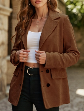 Fade Resistant Exterior Versatile corduroy blazer