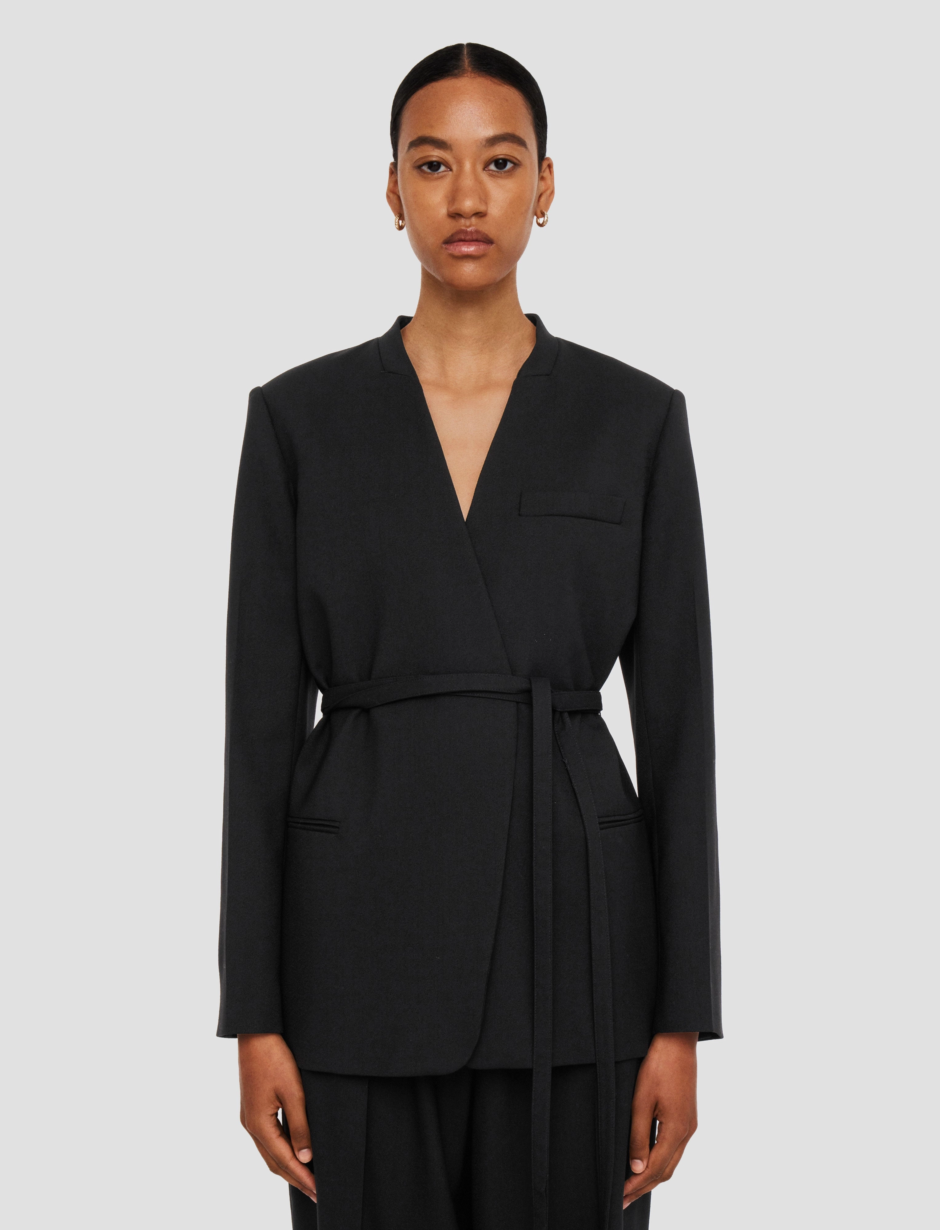 Victor Tailoring Crepe Jacket Hooded Option