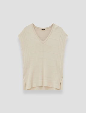 Outdoor Comfort Viscose Grid Knit Top