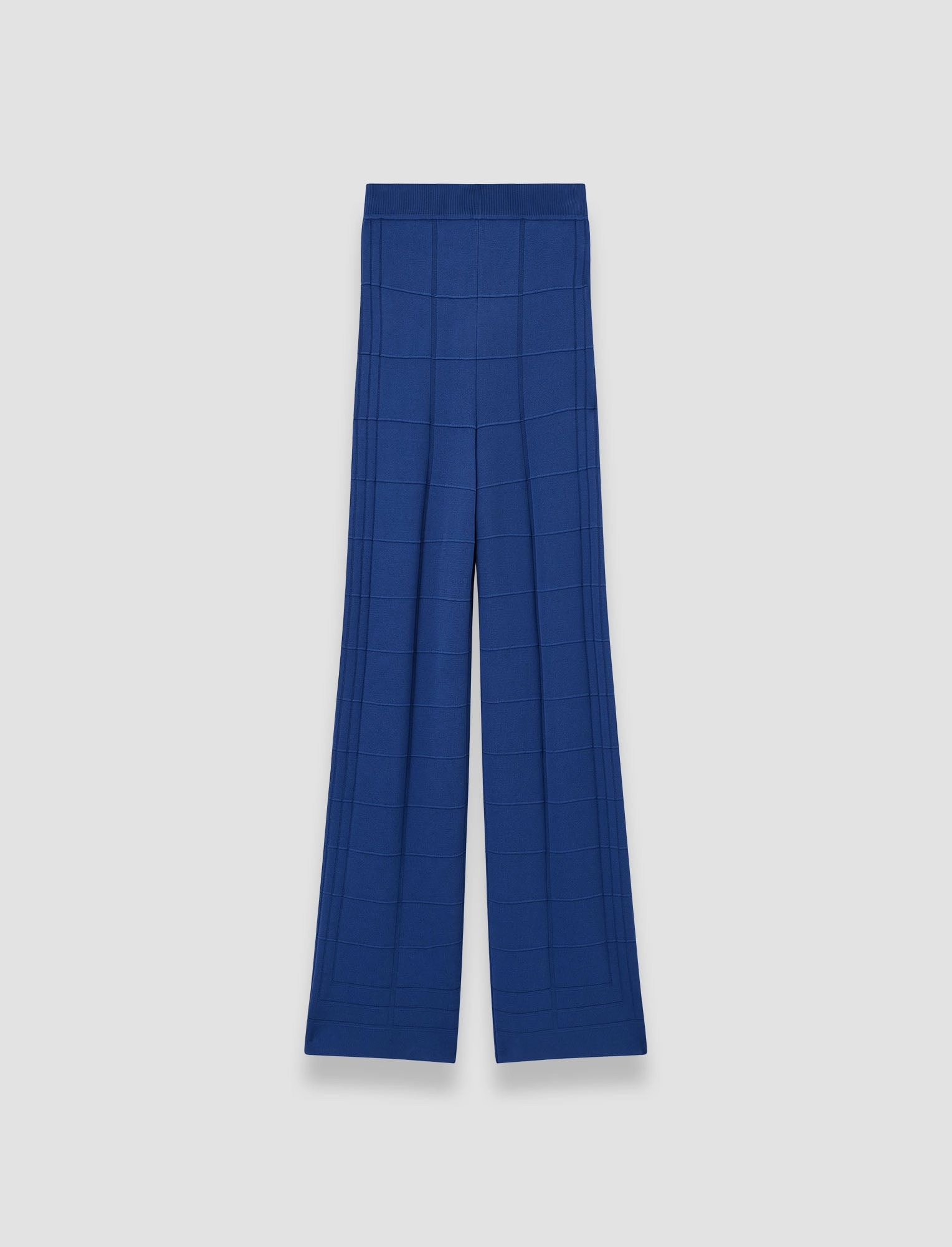 Gentle Fabric Breathable Yarn Viscose Grid Knit Trousers