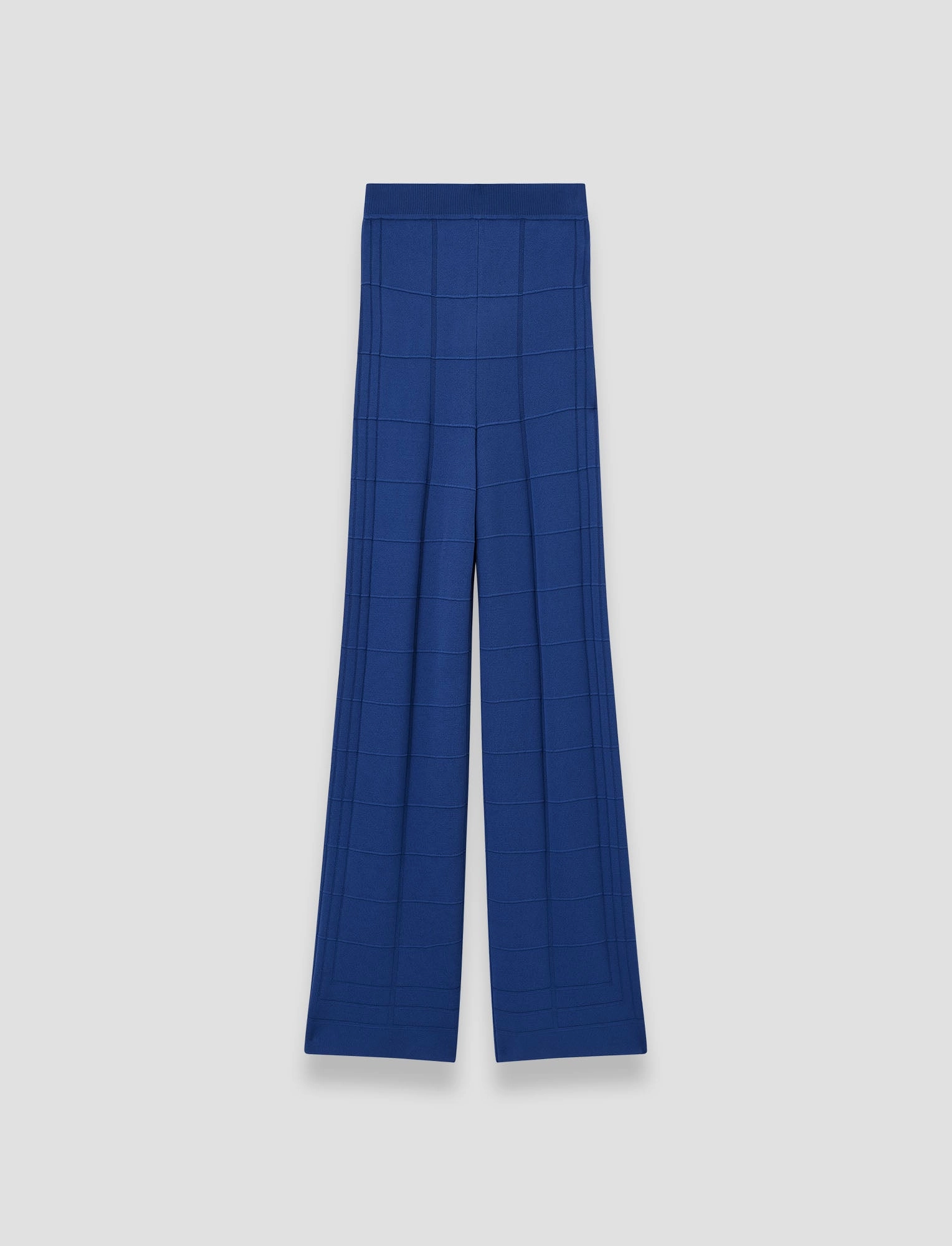 Viscose Grid Knit Trousers Brushed Inner Lining Warm Essentials