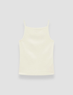 Viscose Knit Stretch Vest Top Recycled Polyester Blend DoubleLayered Collar