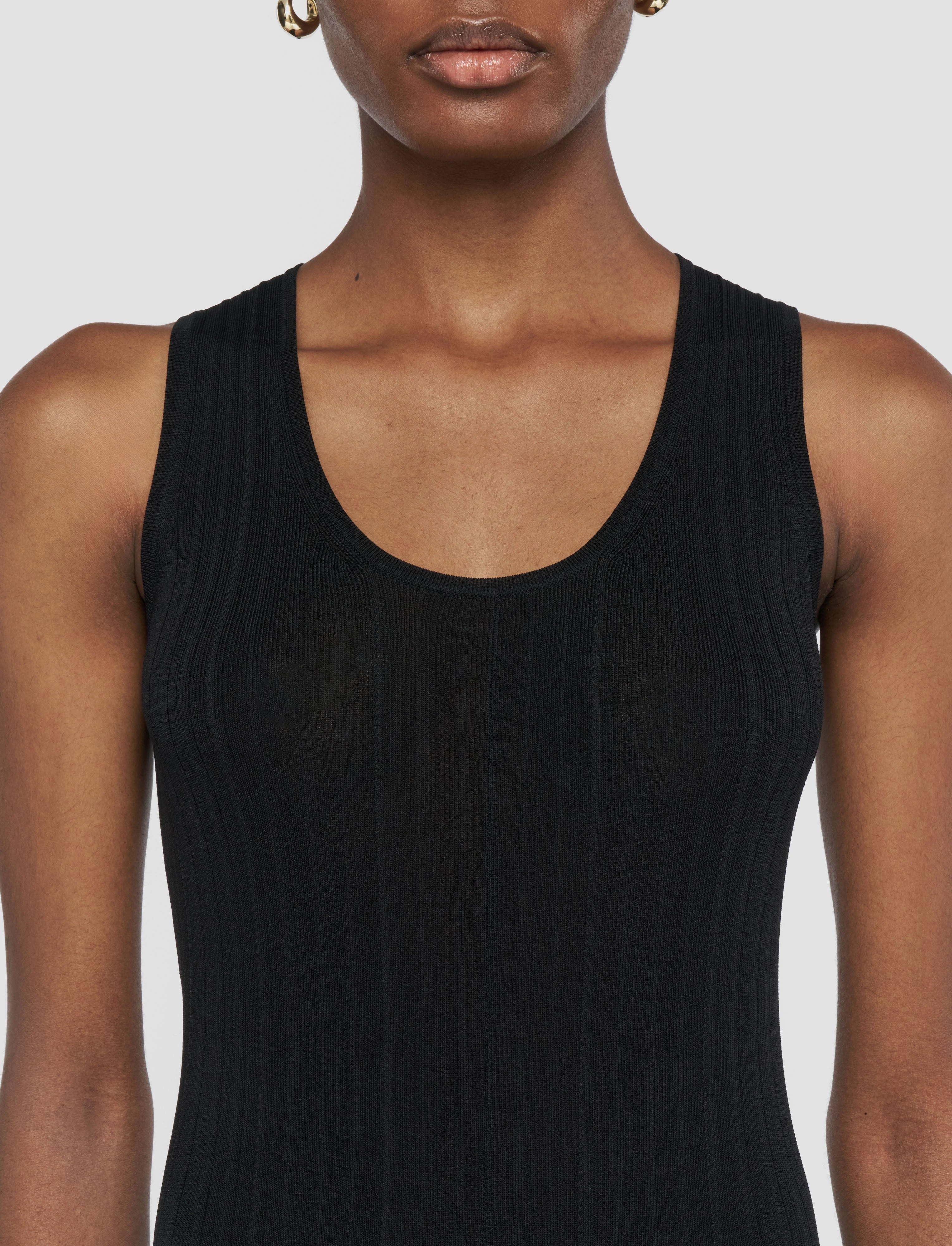 Stylish Comfort Viscose Rib Knit Dress