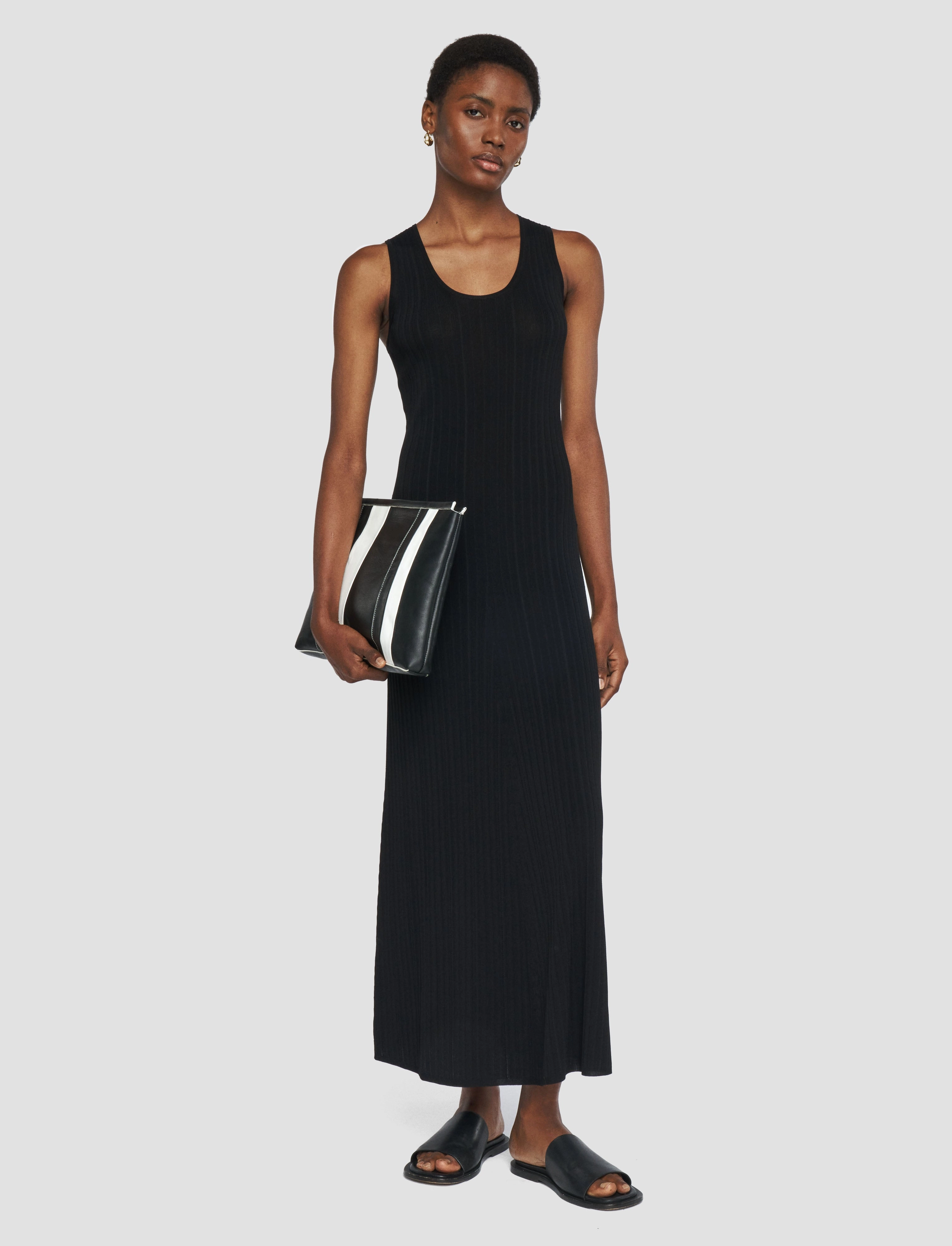 Autumn Ready Garment Dyed Viscose Rib Knit Dress