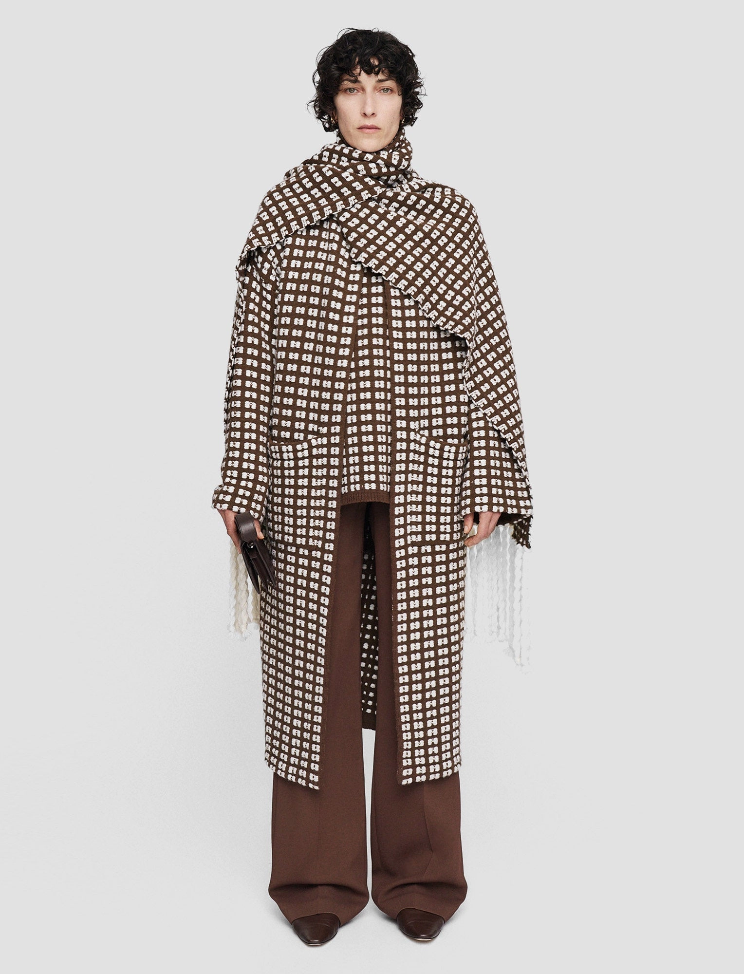 Waffle Knit Scarf Coat Stretch Enhanced Mobility Zones