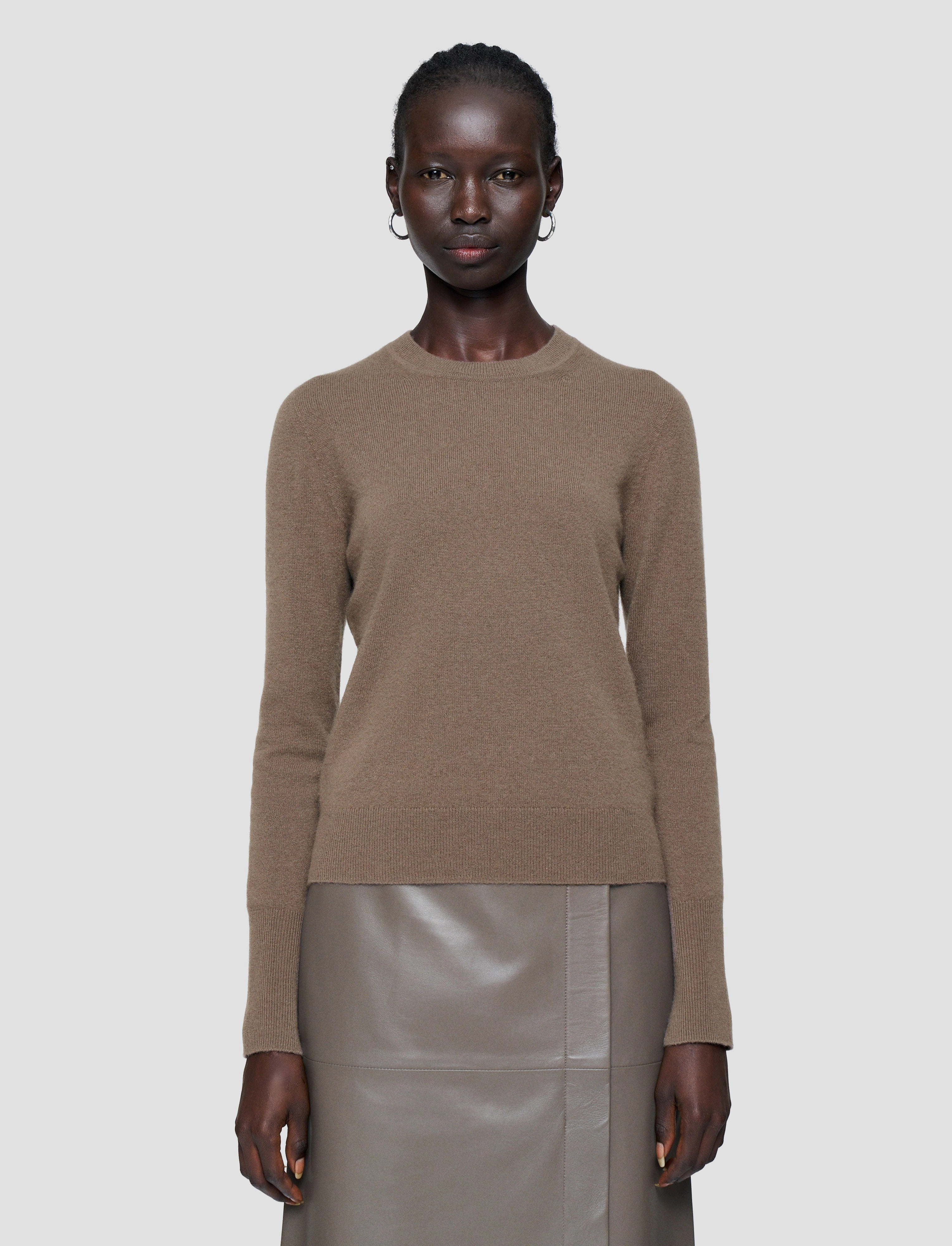 Anti Pilling Fall Ready Light Pure Cashmere Round Neck Jumper