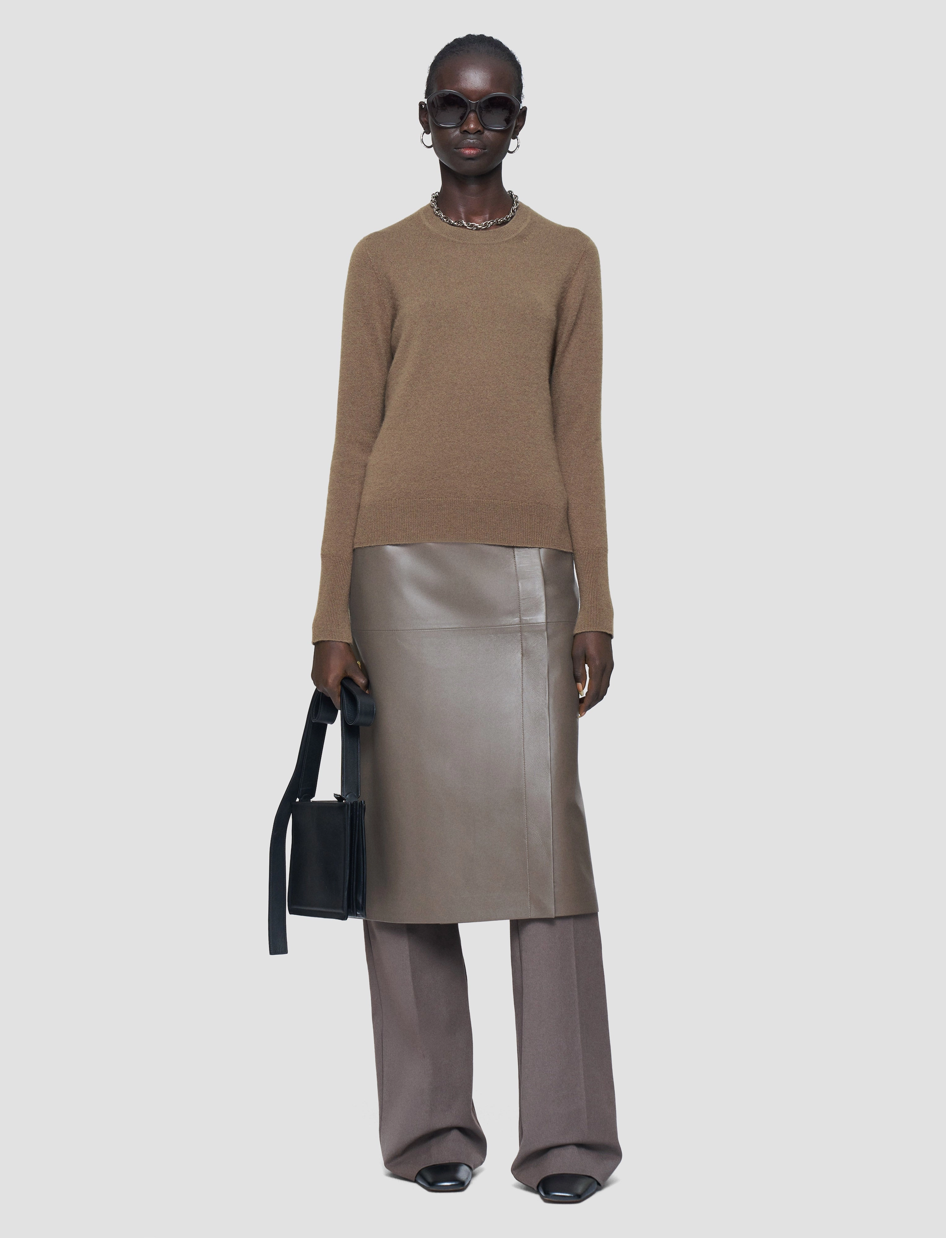 Office Casual Look Light Pure Cashmere Round Neck Jumper