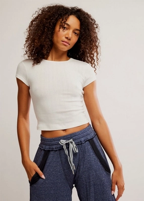 Wait A Minute Baby Tee - Oatmeal Convertible Neckline TemperatureRegulating Material