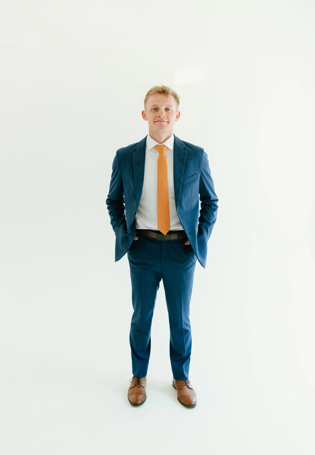 Washable 2-Pant Flex Suit Sapphire Smart Business Style Relaxed Wear