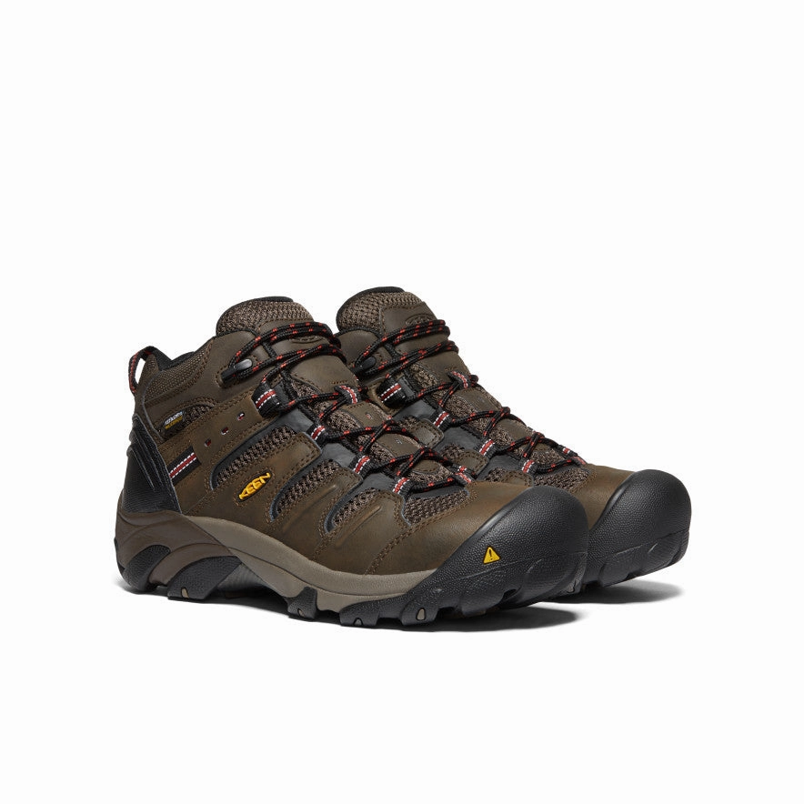 Quick Access Men's Lansing Mid Waterproof (Steel Toe)  |  Cascade Brown/Brindle