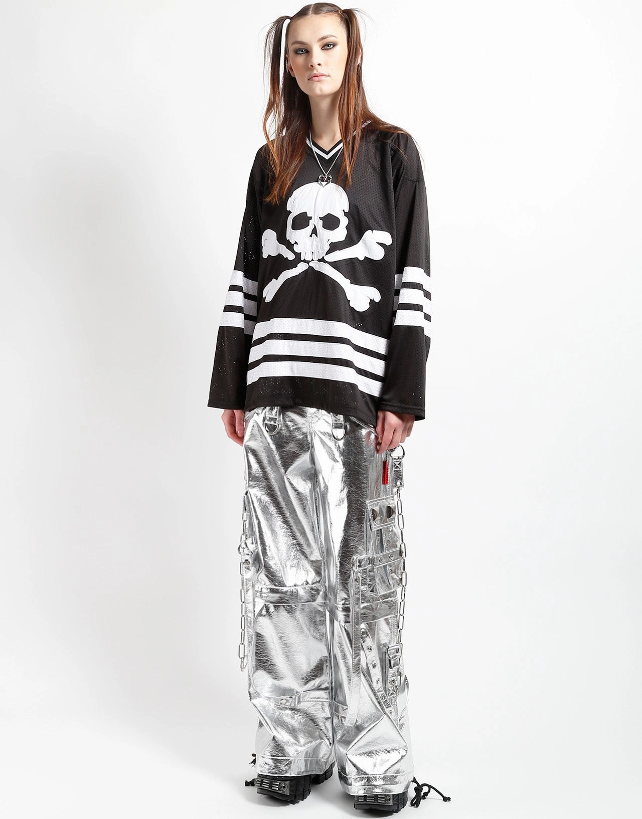 SheerLayering ConvertibleCollarSystem TRIPP NYC LOGO JERSEY