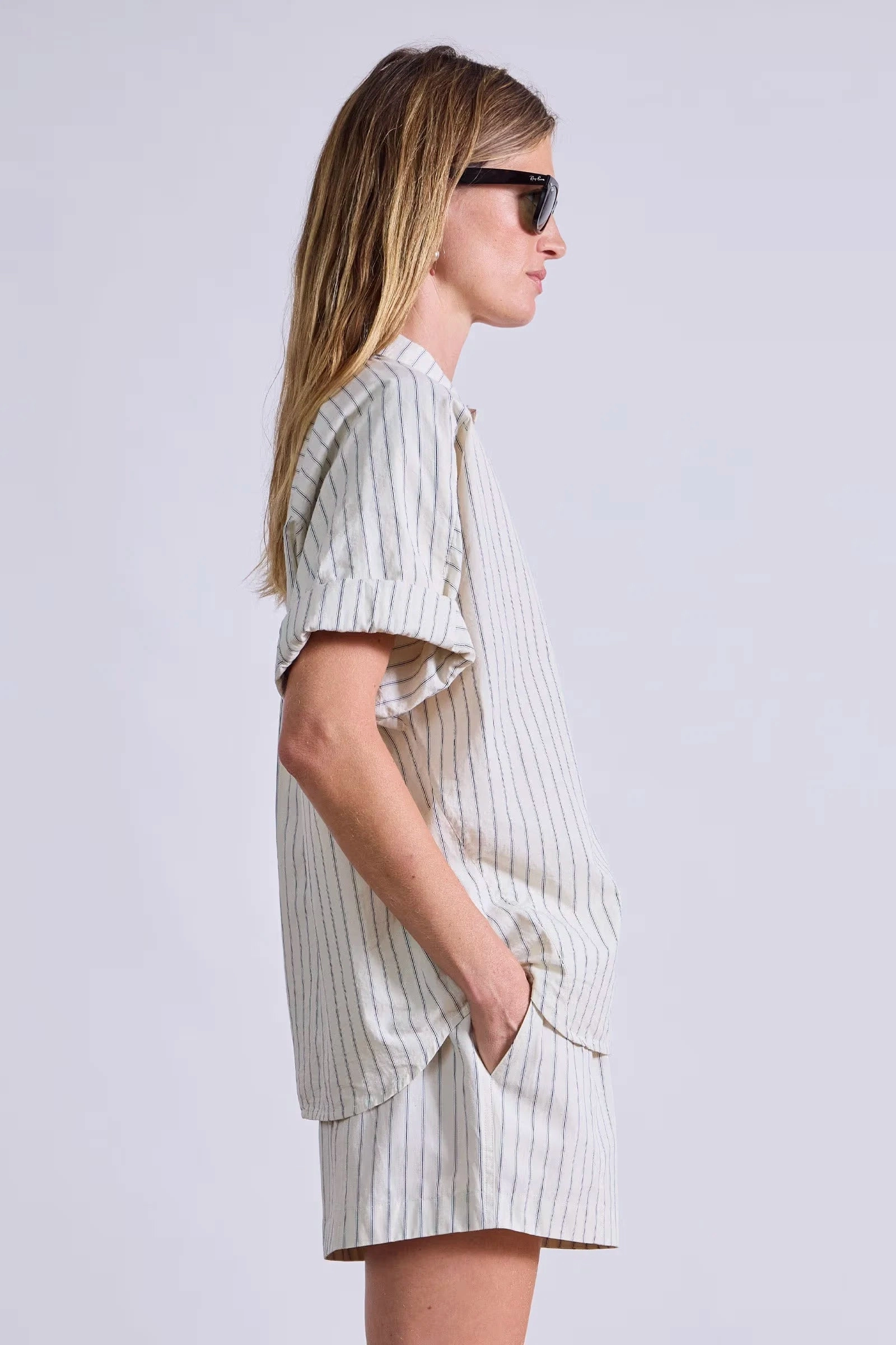 Stylish Hoodie Layered Placket Design Breaze Shirt