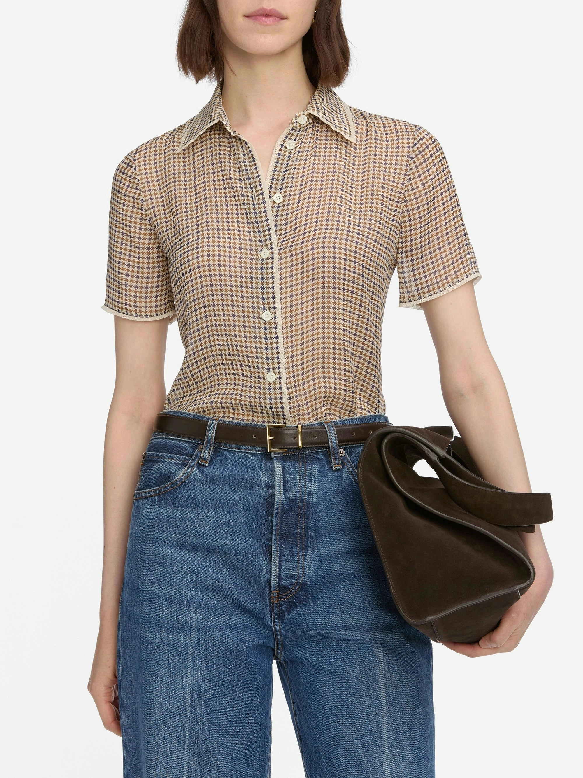 AllDay Comfort The Silk Check Shirt