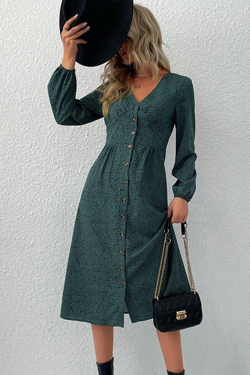 Light Blend LONG SLEEVE BUTTON DOWN SHIRT DRESS