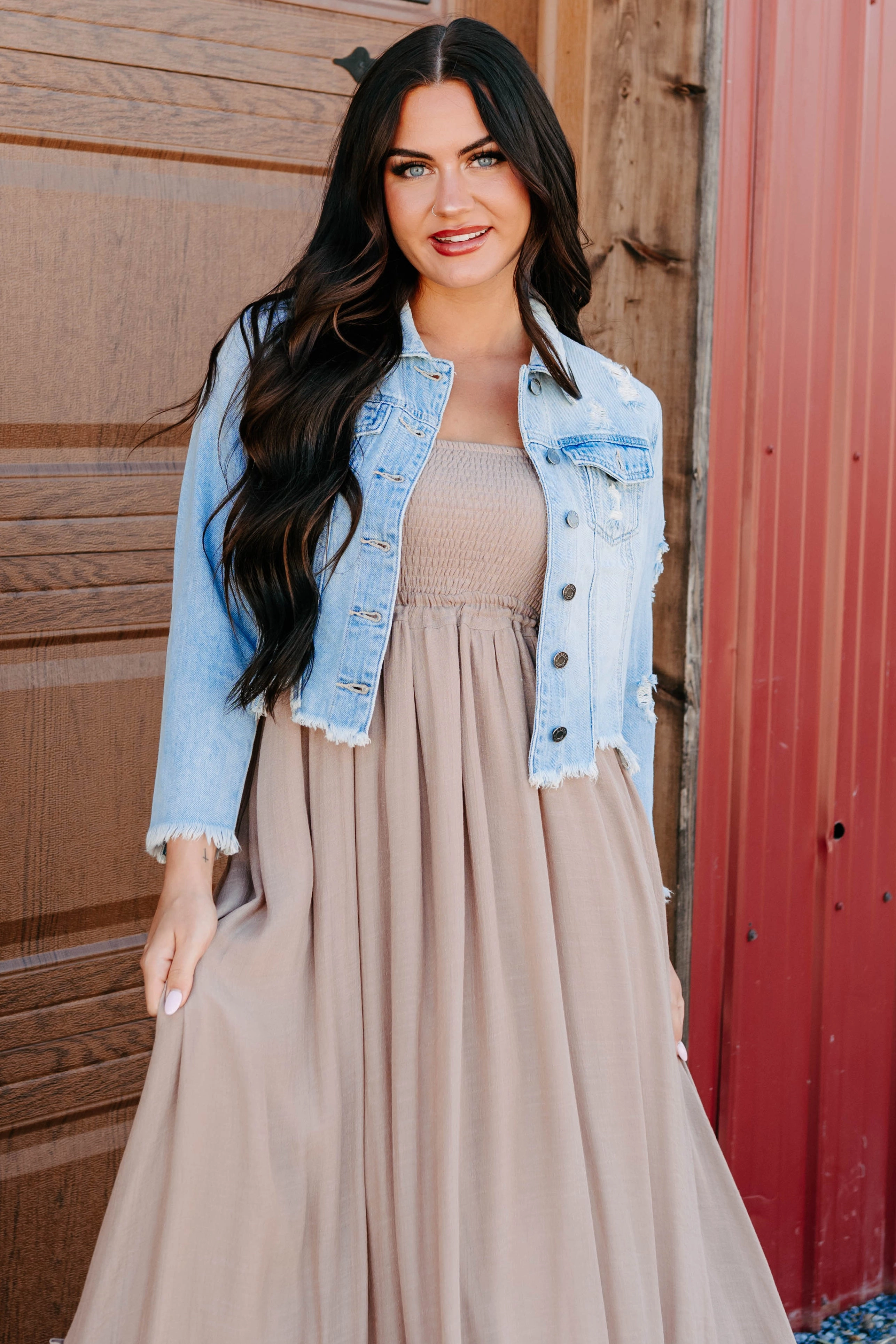 TemperatureRegulating Tech Bold By Nature Cello Distressed Denim Jacket (Light)