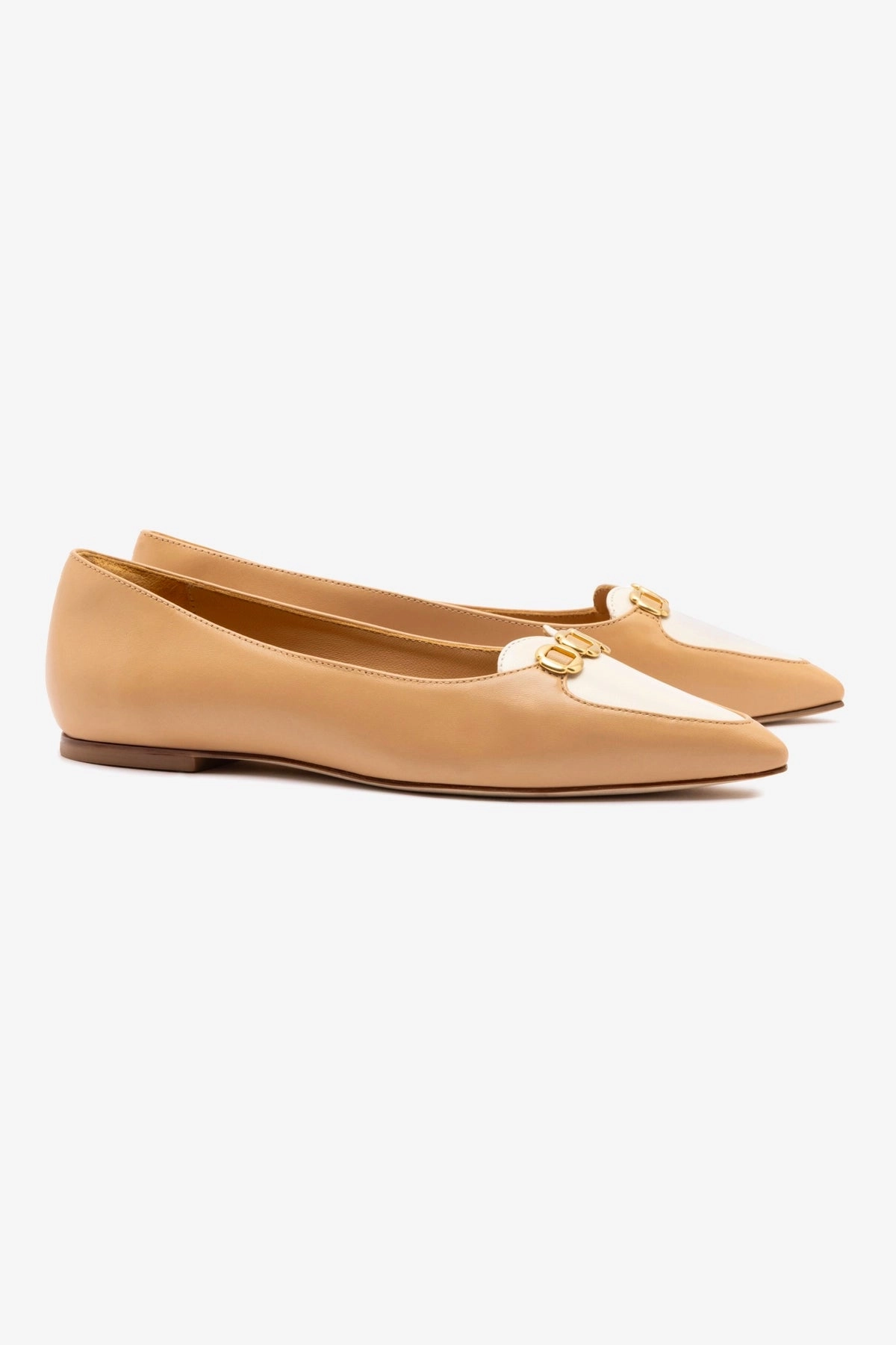 Open Air Audrey Flat In Tan Leather