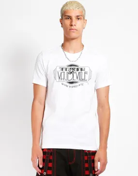 City Casual White & Black Trash & Vaudeville Logo T-Shirt