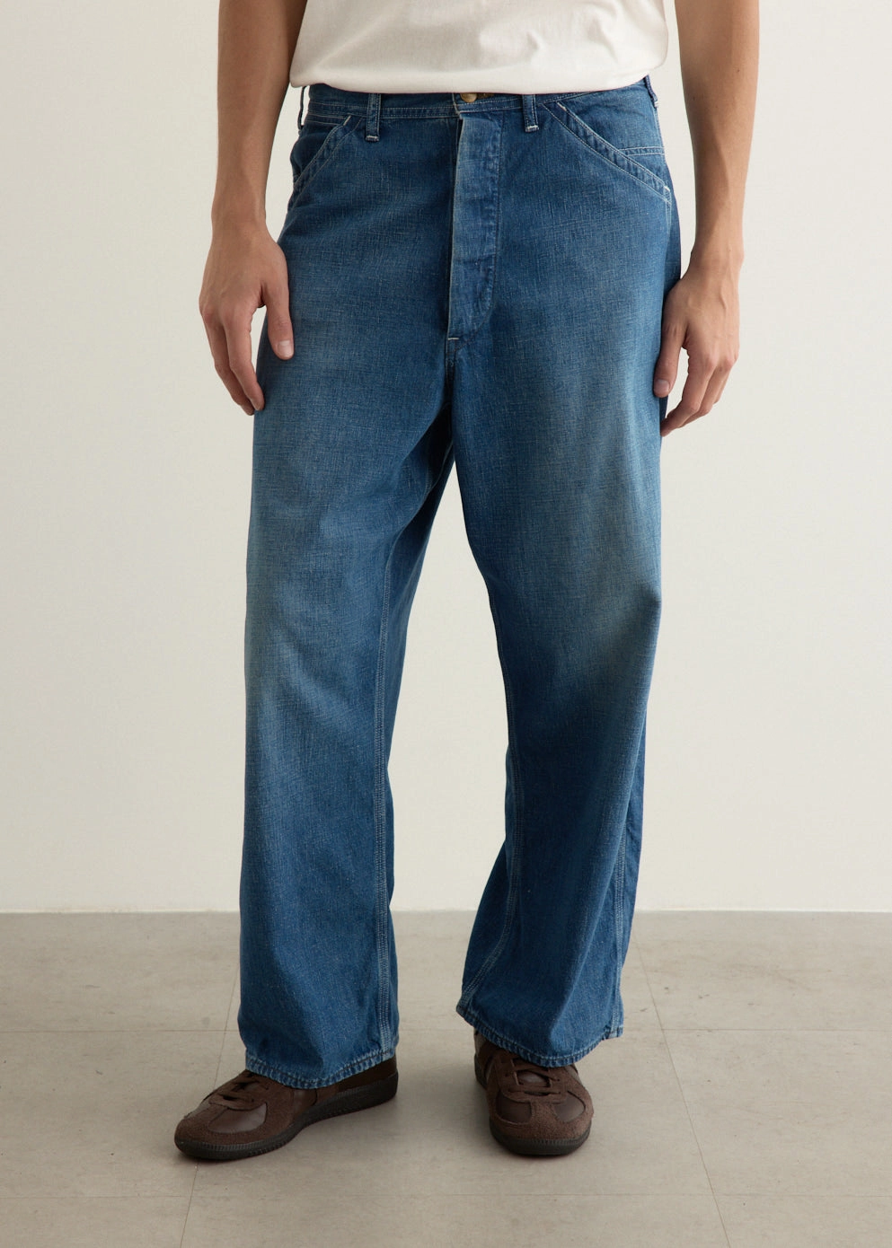 Family Style Parent Style Smart Casual Durable Minimalist Style Party Look Wide Fit 30's Painter Pants