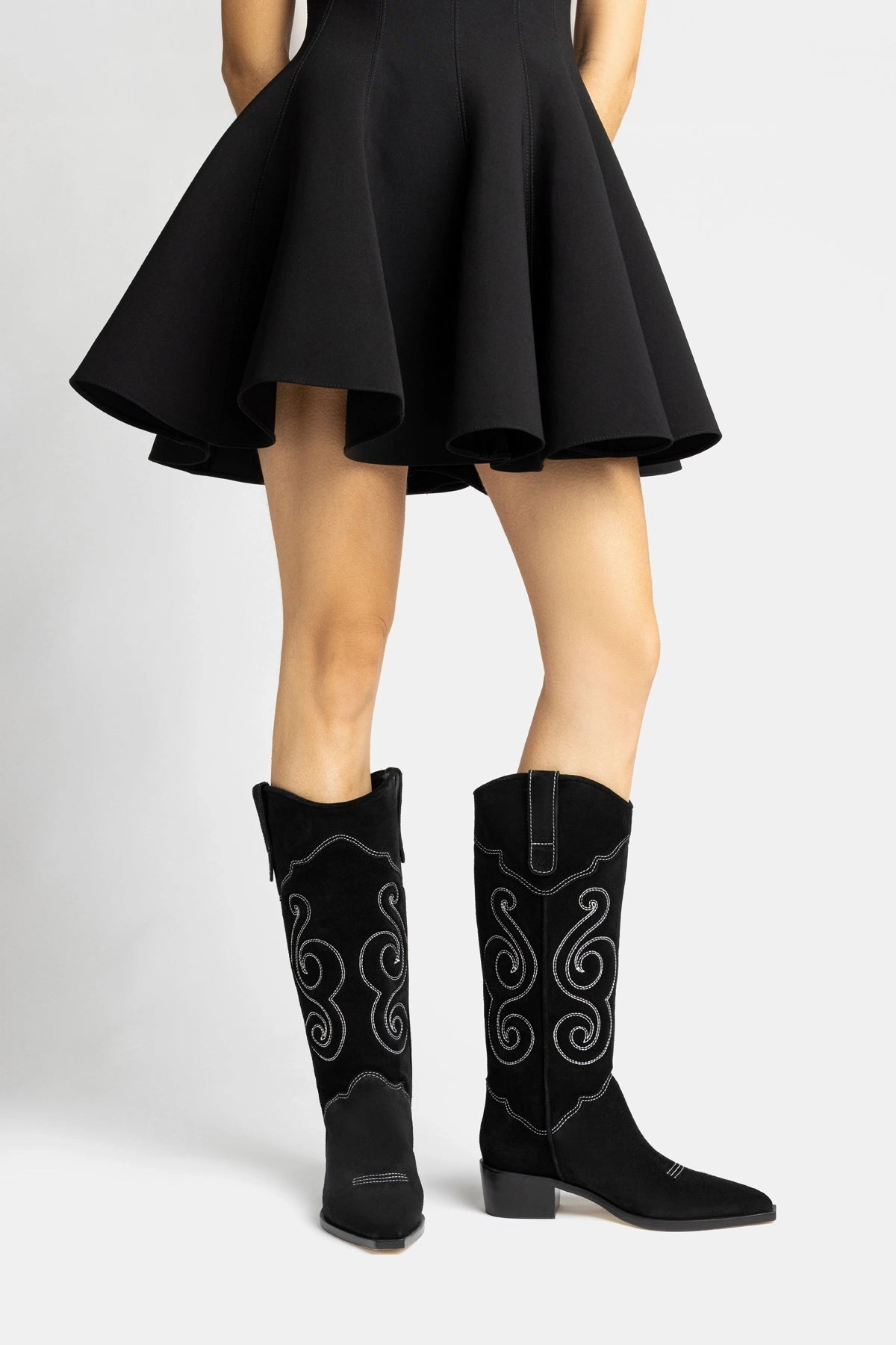 Canvas Lite Paloma Boot In Black Suede