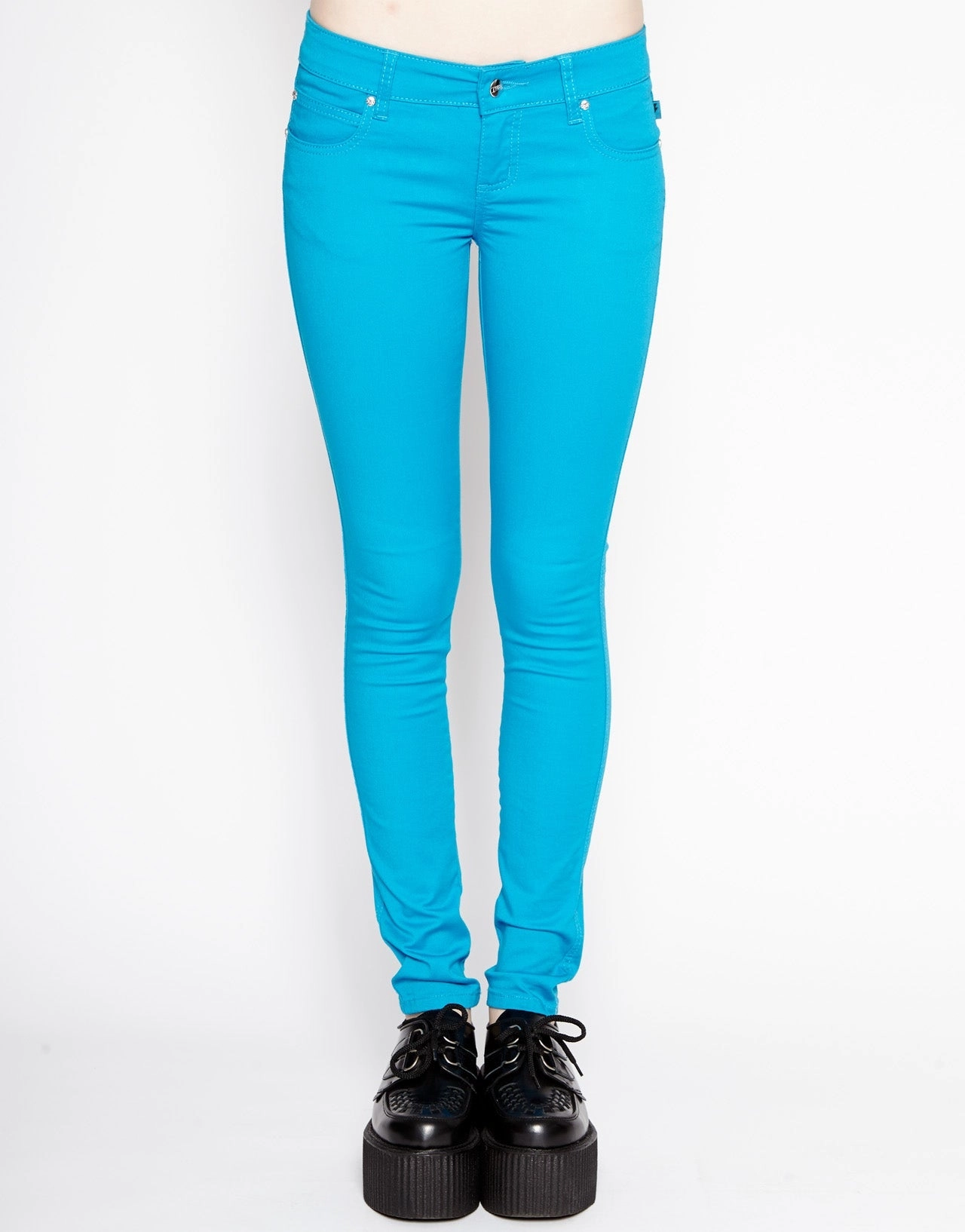 Artist Vibe Everyday Rainy Day Recycled Fiber Content T-BACK JEAN TURQUOISE