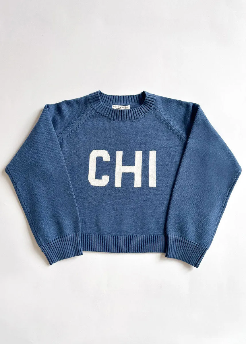 Snuggle Wear Chi Crop Sweater - Blue