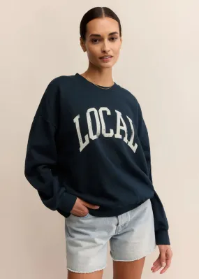 Stylish Layers Chilly Chic Local Sunday Sweatshirt - Eclipse