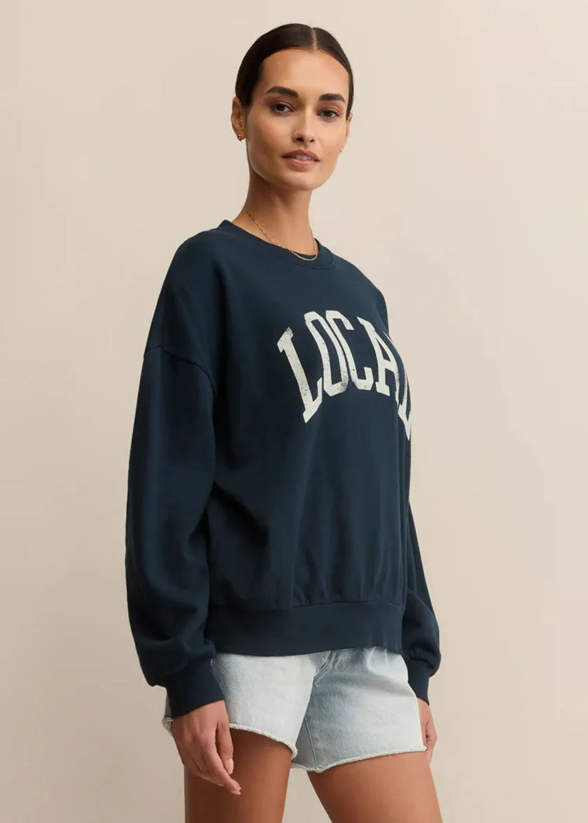Soft and Elegant Comfortable Choice Local Sunday Sweatshirt - Eclipse