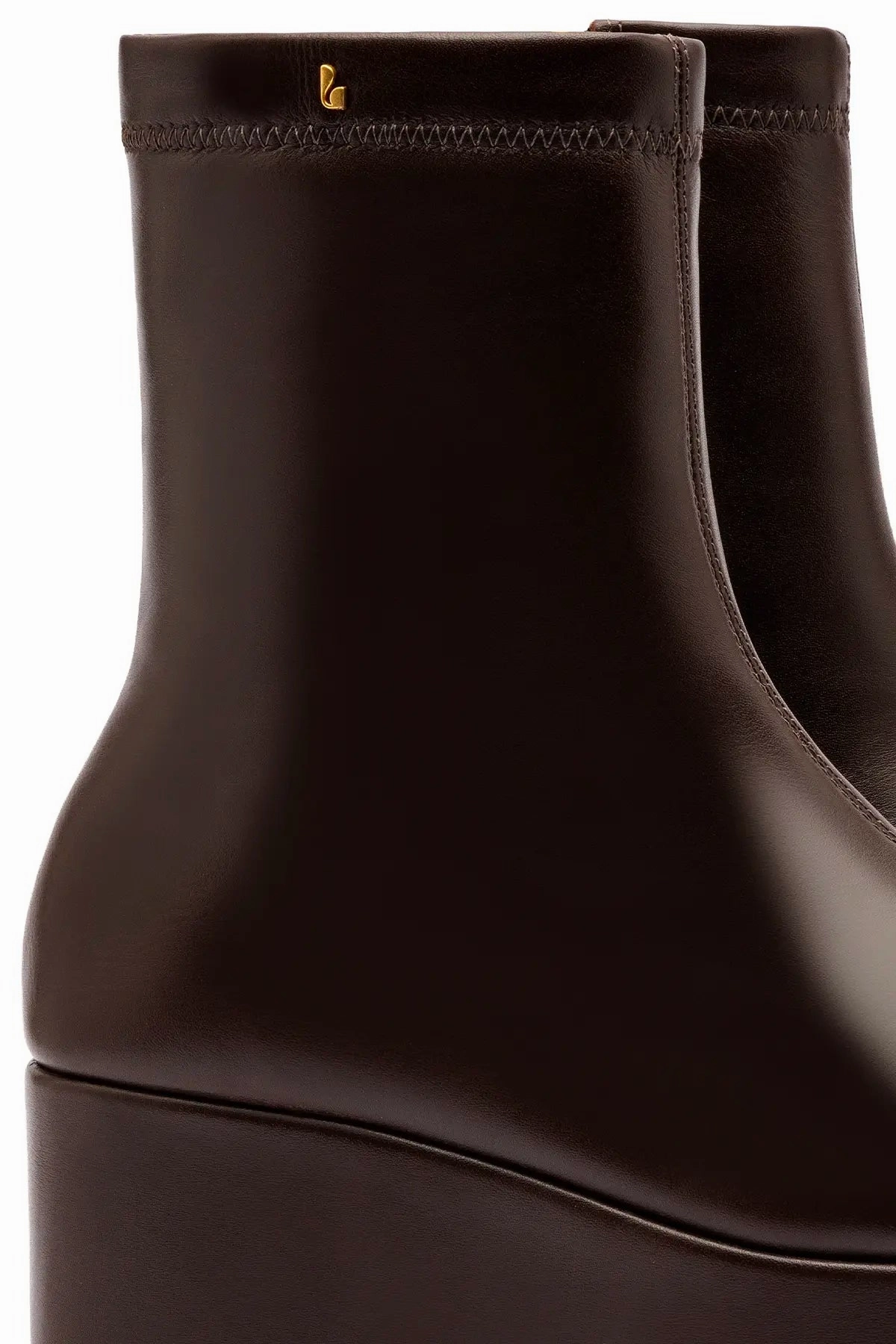 Firm Hold Dani Flatform Boot In Brown Leather
