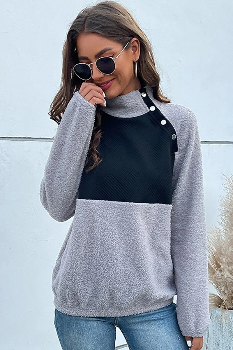 WrinkleResistant WOMEN LONG SLEEVE LINT HIGH NECK SWEATSHIRT