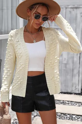 BreathableMeshPanel Soft Material WOMEN OPEN FRONT SHORT CARDIGAN