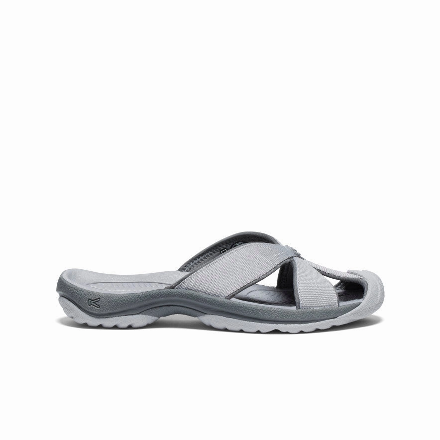 Women's Bali Slide Sandal  |  Alloy/Steel Grey Quick Step On Instant Style Shoes