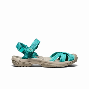perforated Women's Bali Strap Sandal  |  Bright Aqua