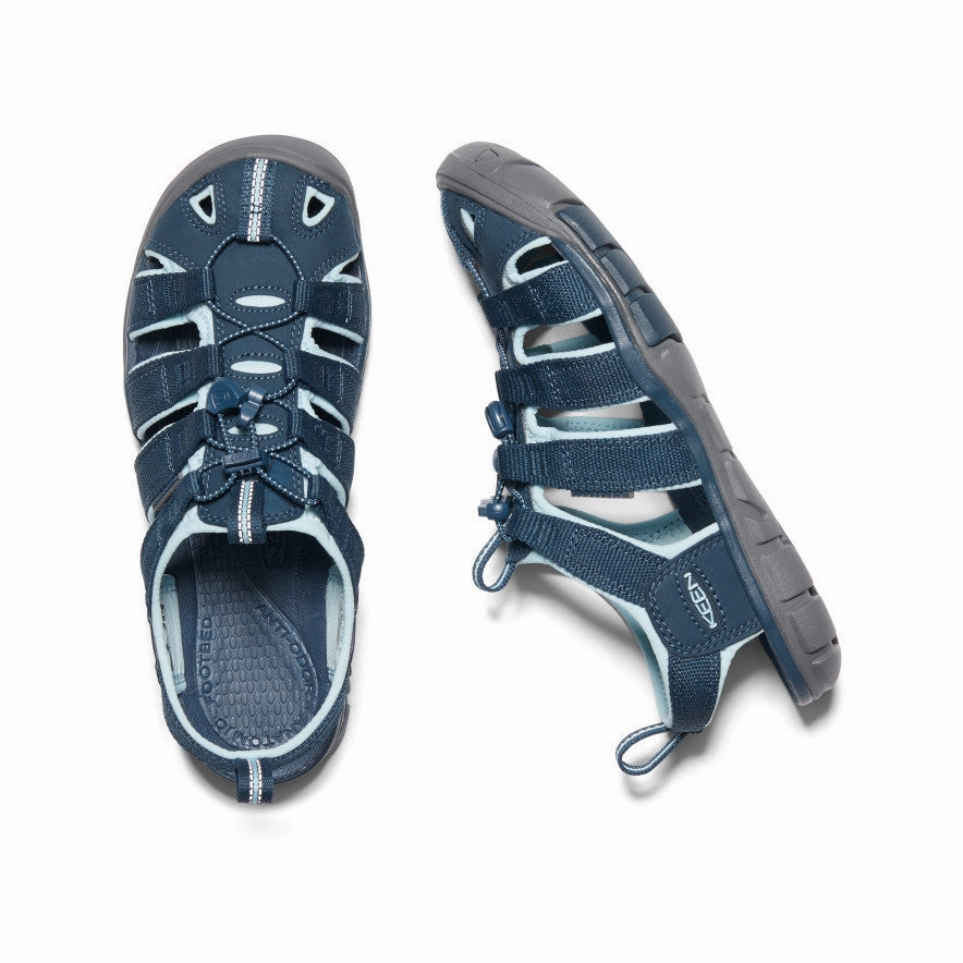 Women's Clearwater CNX Sandal  |  Navy/Blue Glow Non-Slip Grip Bacterial Growth Prevention