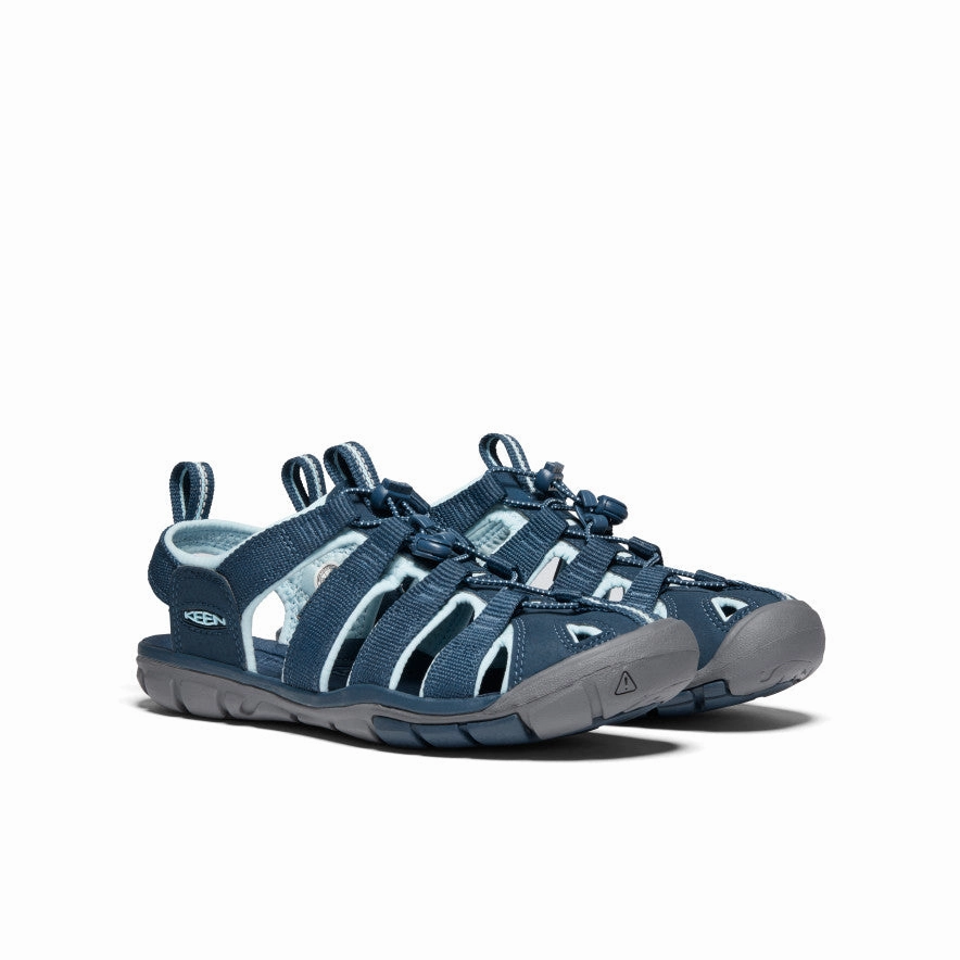 Chic Travel Flats Women's Clearwater CNX Sandal  |  Navy/Blue Glow