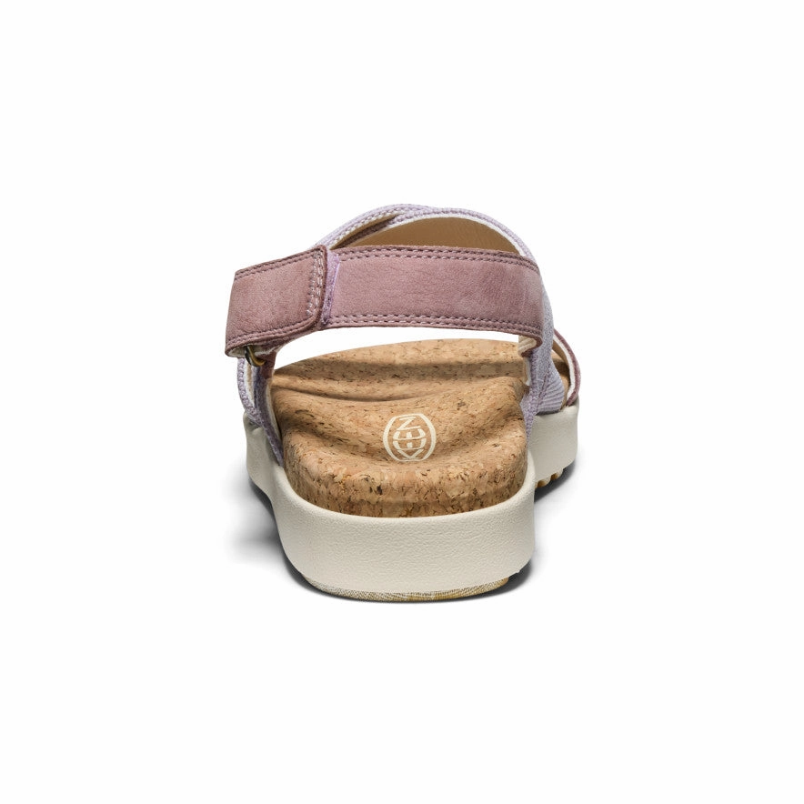 Versatile Strap Configuration Hydrophobic Upper Material Women's Elle Criss Cross Sandal  |  Thistle/Toadstool