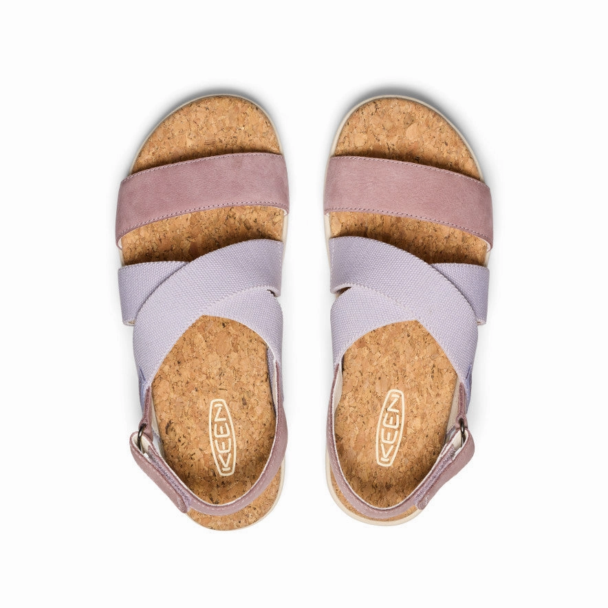 Light Touch Women's Elle Criss Cross Sandal  |  Thistle/Toadstool