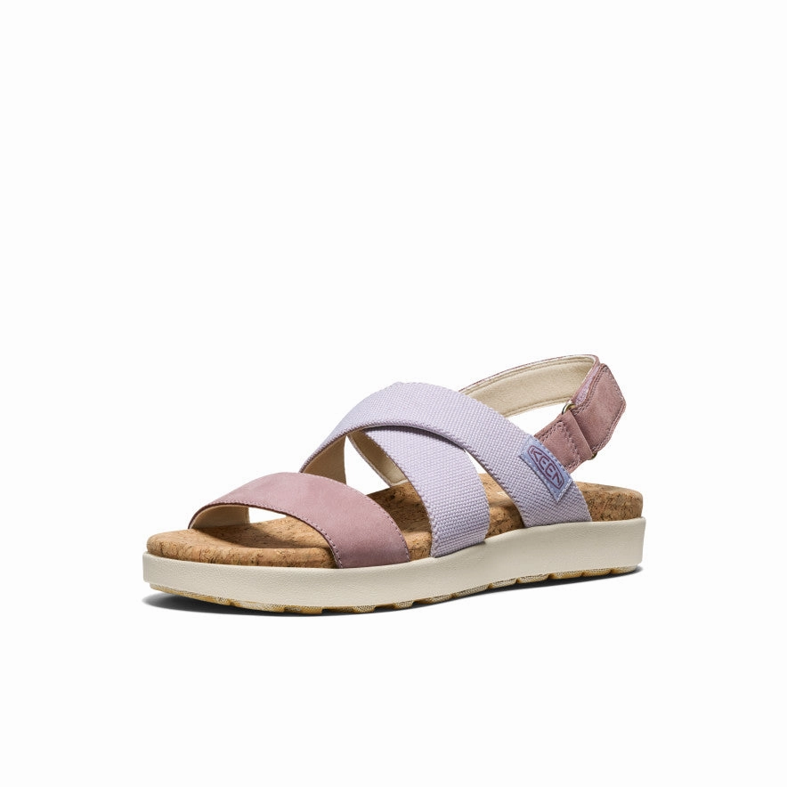 Women's Elle Criss Cross Sandal  |  Thistle/Toadstool Moisture Wicking Insole