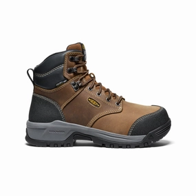 Women's Evanston 6" Waterproof Boot INT MET (Carbon Toe)  |  Bison/Black Flexible Frame Trail Exploration Easy Layer