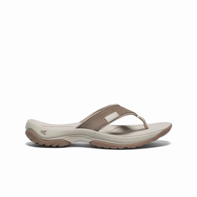 Women's Kona Leather Flip-Flop  |  Brindle/Silver Birch Breathable Shoes