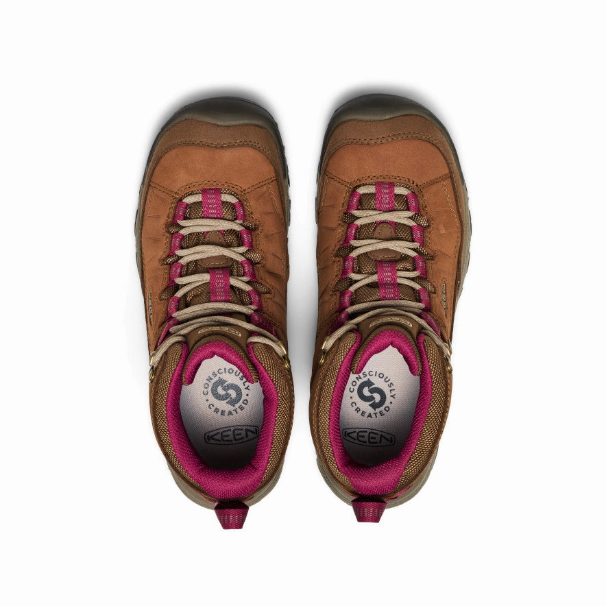 Comfort Lining Mountain Climber Comfortable Upper Women's Targhee IV Waterproof Hiking Boot  |  Bison/Beaujolais