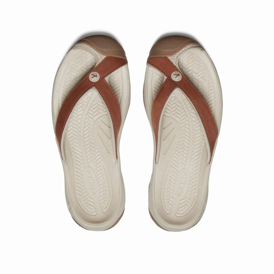 Women's Waimea Leather Flip-Flop  |  Sorrel Horse/Plaza Taupe Sunshine Walk