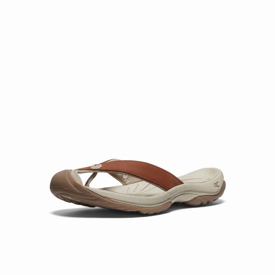 All Purpose Easy Adjust Women's Waimea Leather Flip-Flop  |  Sorrel Horse/Plaza Taupe