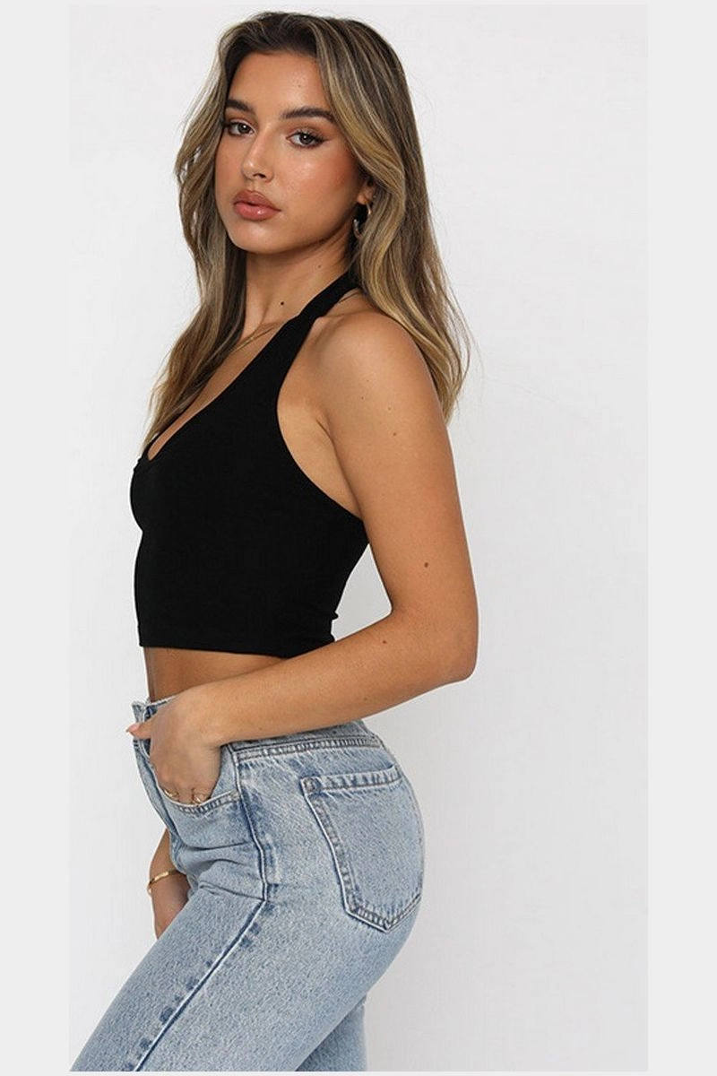 WOMEN SEXY BACKLESS TIGHT CROP TANK TOP Sporty essentials