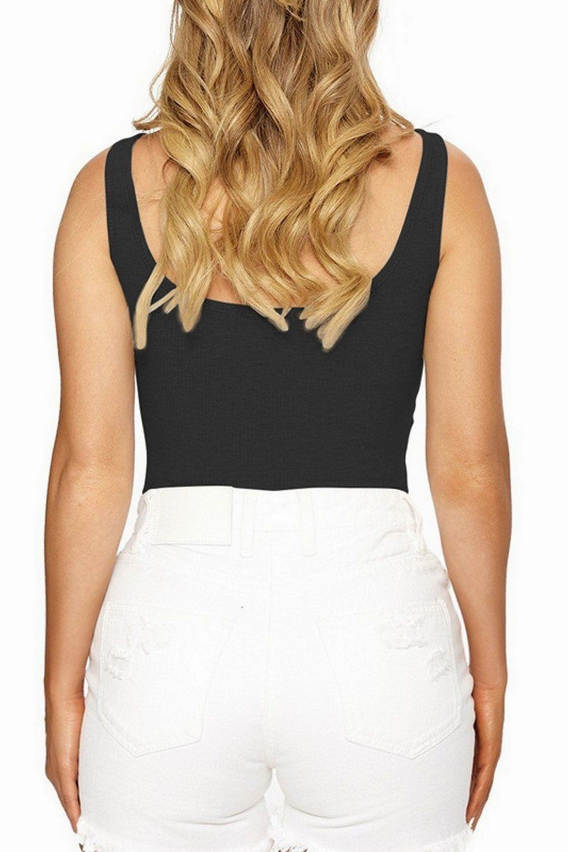 WOMEN SLIM FITTED BASIC DAILY CROP TANK TOP ReinforcedEdges LowMaintenance