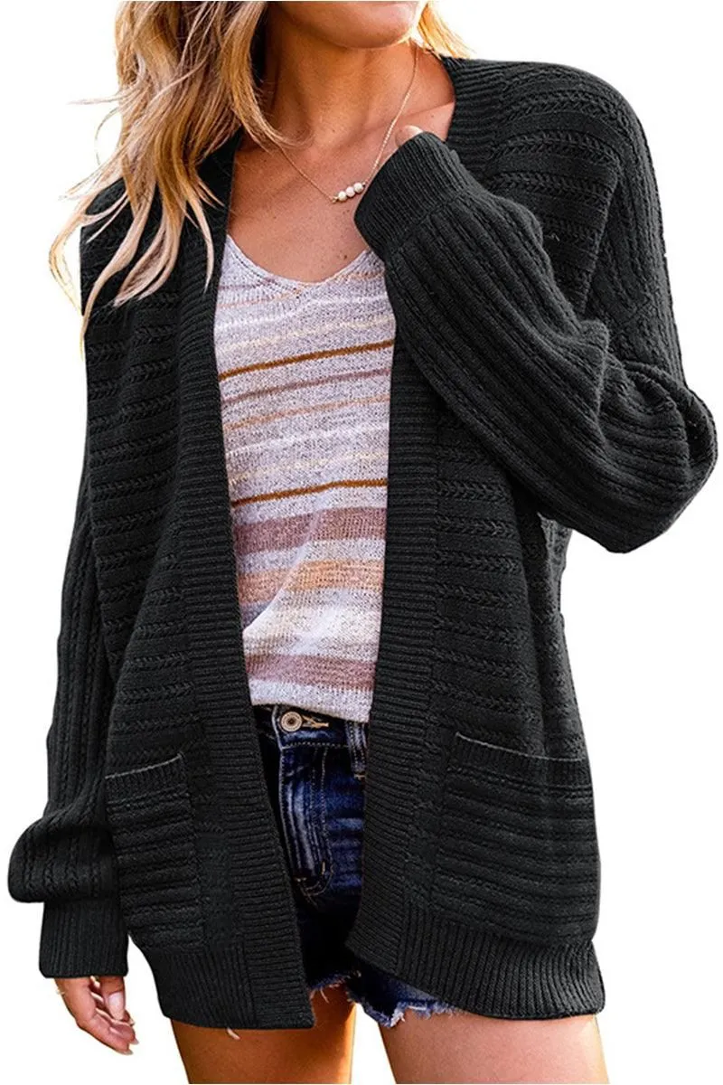 Warm Layer Option WOMENS KNITTED OPEN FRONT CARDIGAN