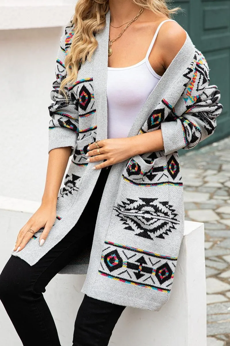 WOMENS OPEN FRONT KNITTED CARDIGAN Four Way Stretch Fabric