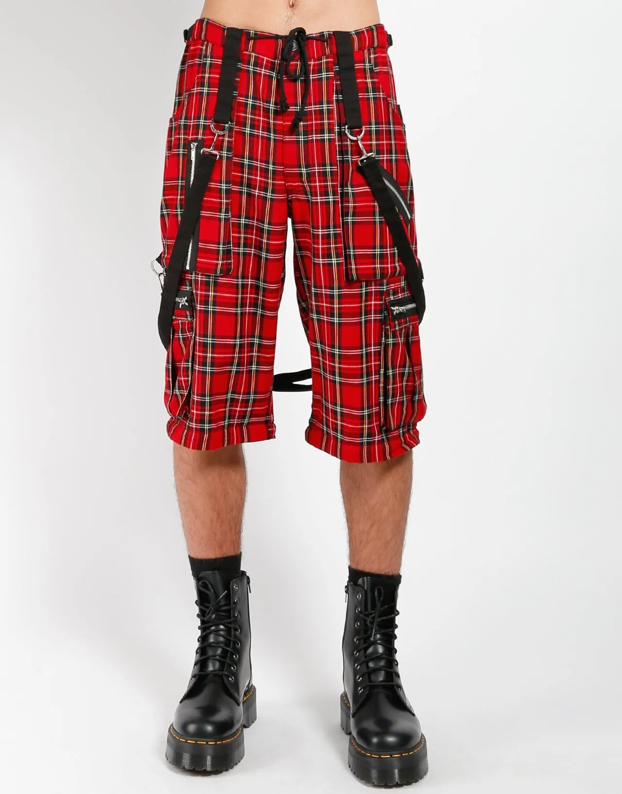 Durable Weave Plaid detail CLASH PANT RED PLAID